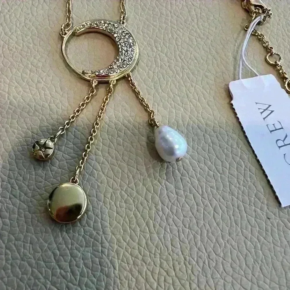 J Crew long charm necklace Crystal - Picture 7 of 7